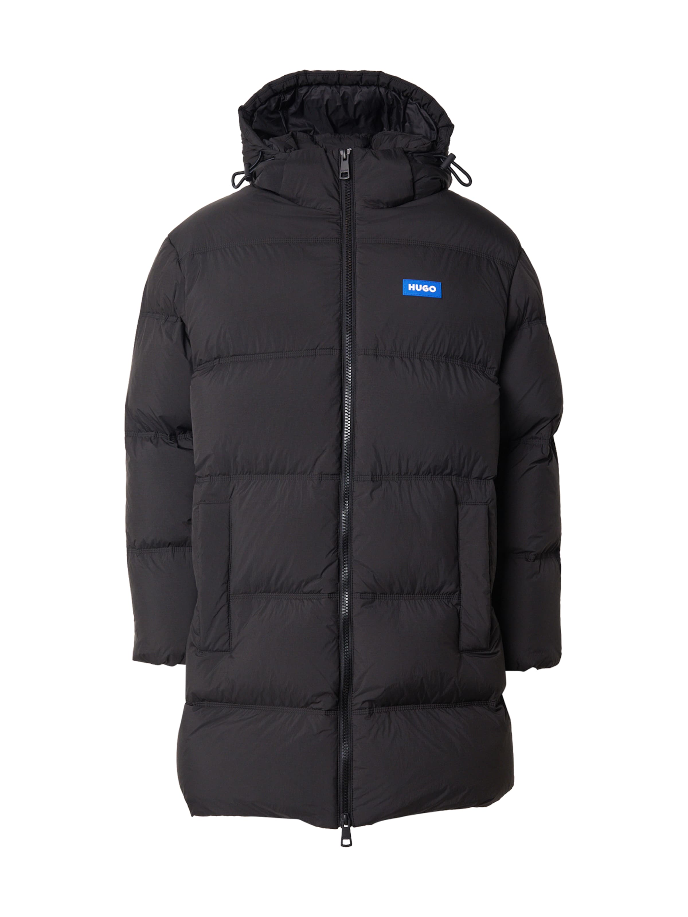 HUGO Talvemantel 'Bodi', värv must: eest vaates