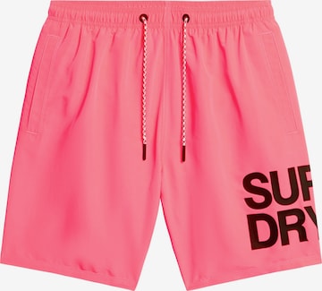 Superdry & Co Badeshorts in Pink: Vorderseite