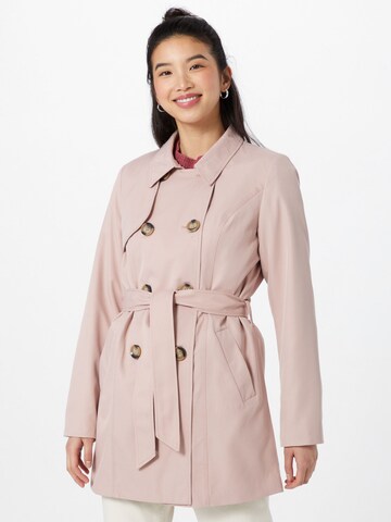 Manteau mi-saison 'Valerie' ONLY en rose : devant