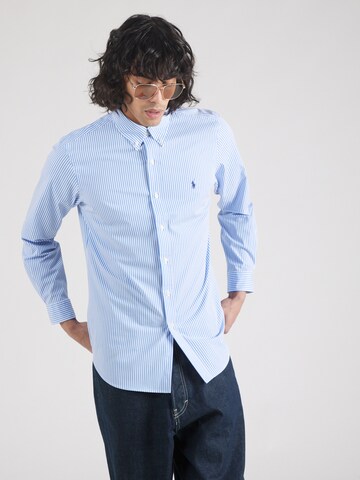 Coupe slim Chemise Polo Ralph Lauren en bleu : devant