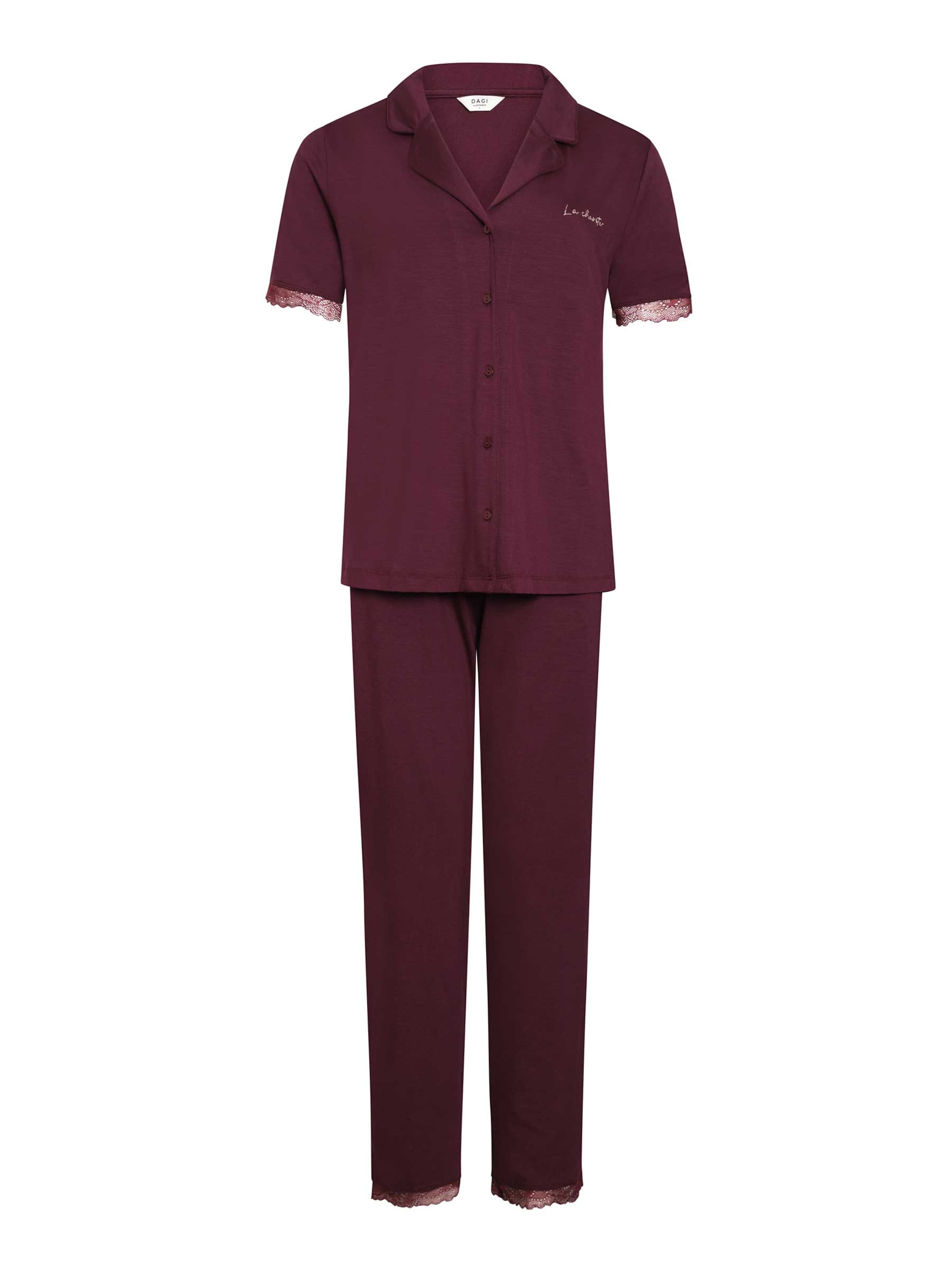 Dagi Pyžamo – fialová: přední strana