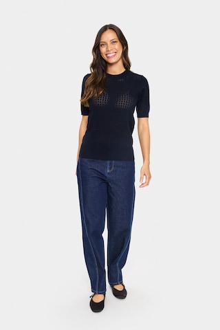 SAINT TROPEZ Sweter 'Mila' w kolorze niebieski
