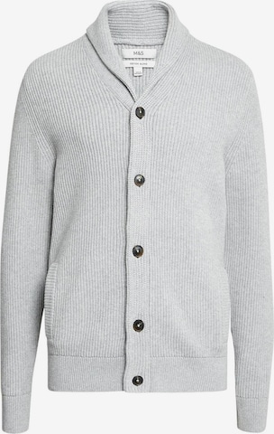 Marks & Spencer Knit Cardigan in Grey: front