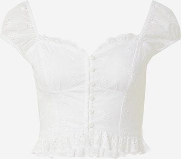 HOLLISTER Blouse in Wit: voorkant