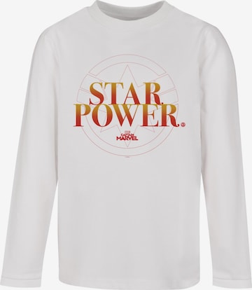 ABSOLUTE CULT Shirt 'Captain Marvel - Star Power' in White: front