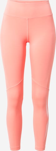 Reebok Skinny Workout Pants in Orange: front