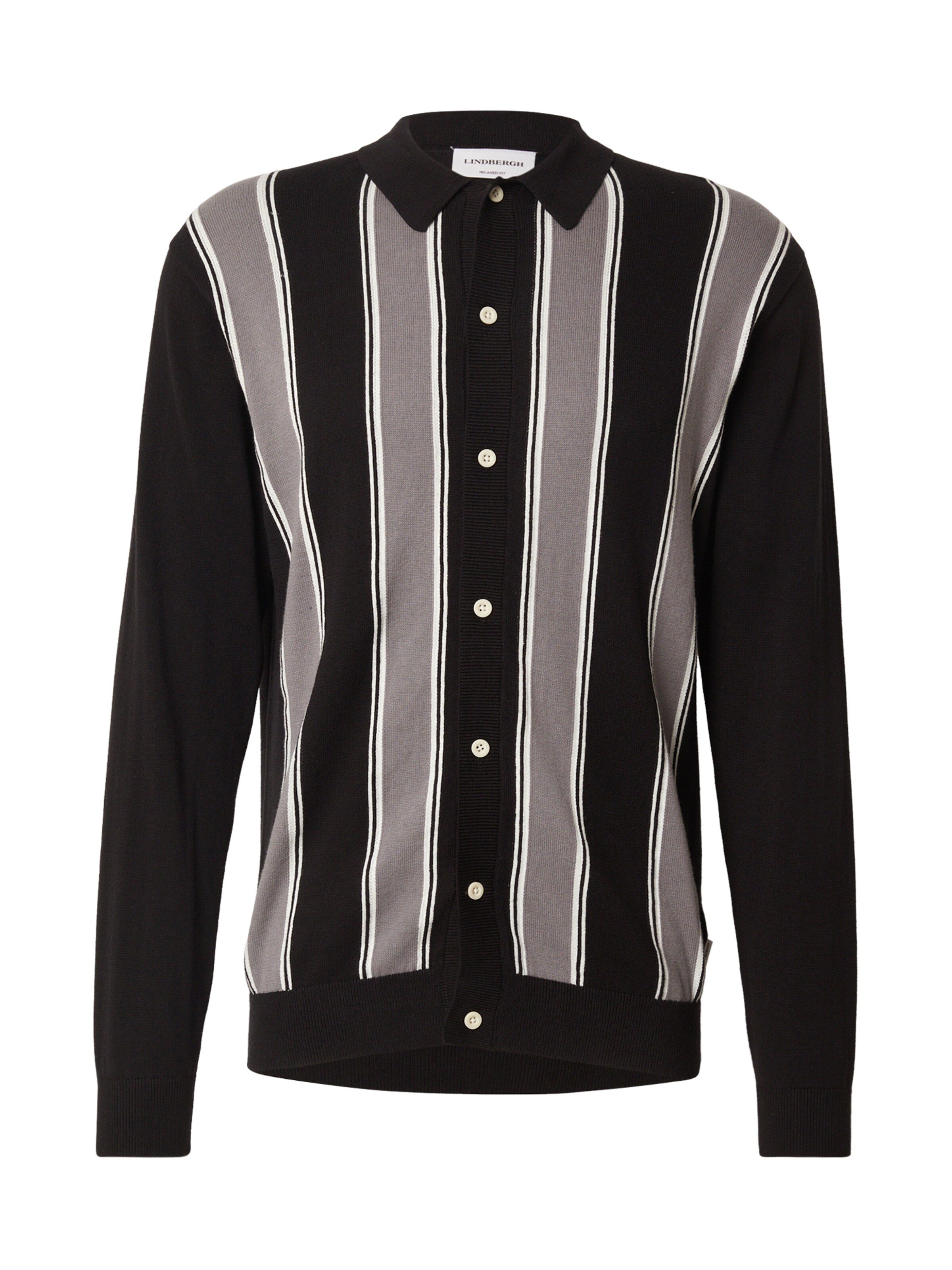Lindbergh Kardigan – černá: přední strana