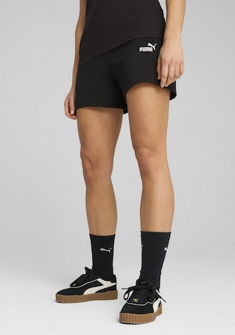 Regular Pantalon de sport 'Ess No. 1' PUMA en noir : devant