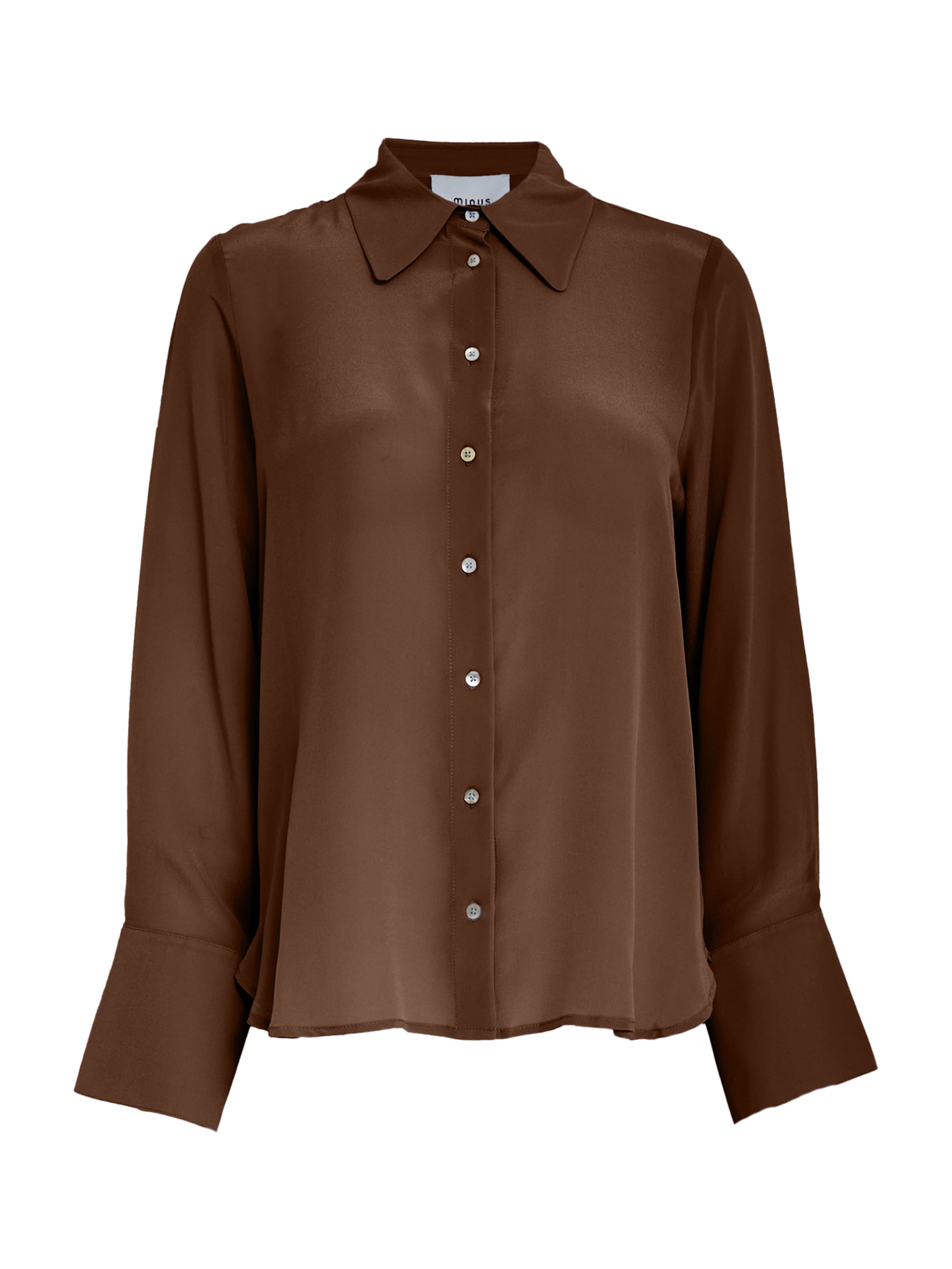 Maglietta 'Caty Silk' di minus in marrone: frontale