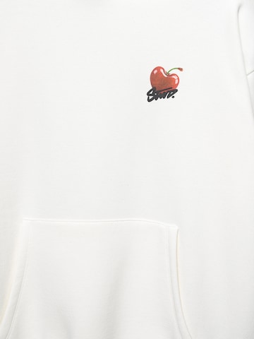 Pull&Bear Sweatshirt 'Cereza STWD' i vit