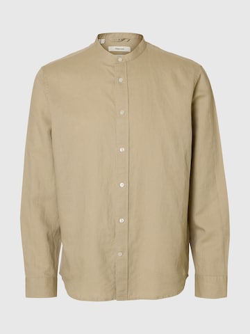 SELECTED Regular fit Риза 'SLHClay' в бежово: отпред