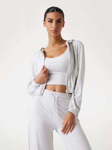 GUESS Sweatjacke in Beige: Vorderseite