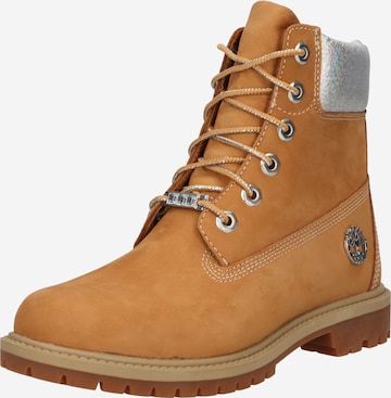 TIMBERLAND Lace-Up Ankle Boots in Brown: front