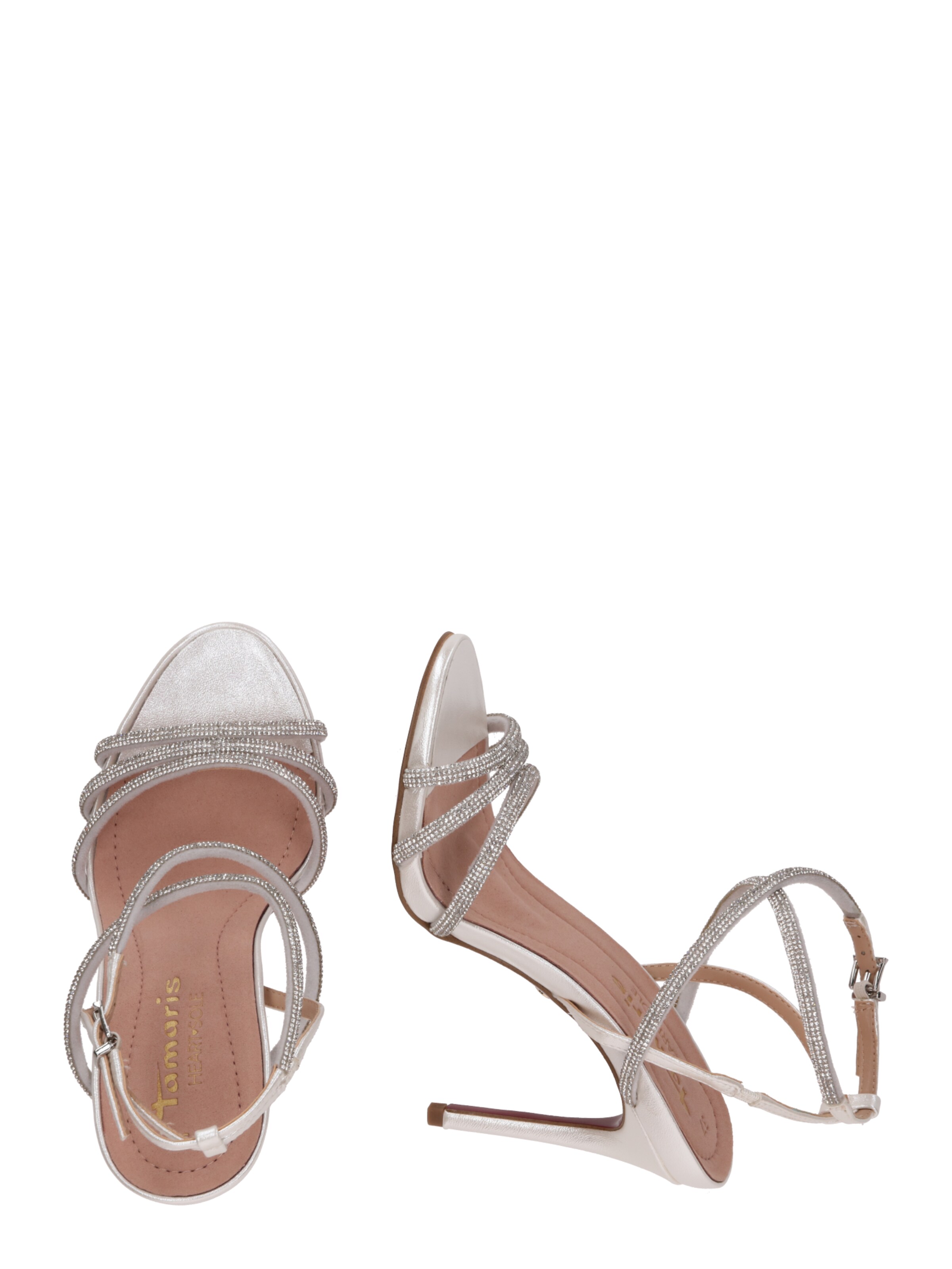 Tamaris Páskové sandály 'Women Sandals' – stříbrná