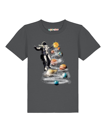 watabout.kids Shirt ' Weltraumreise ' in Grey: front