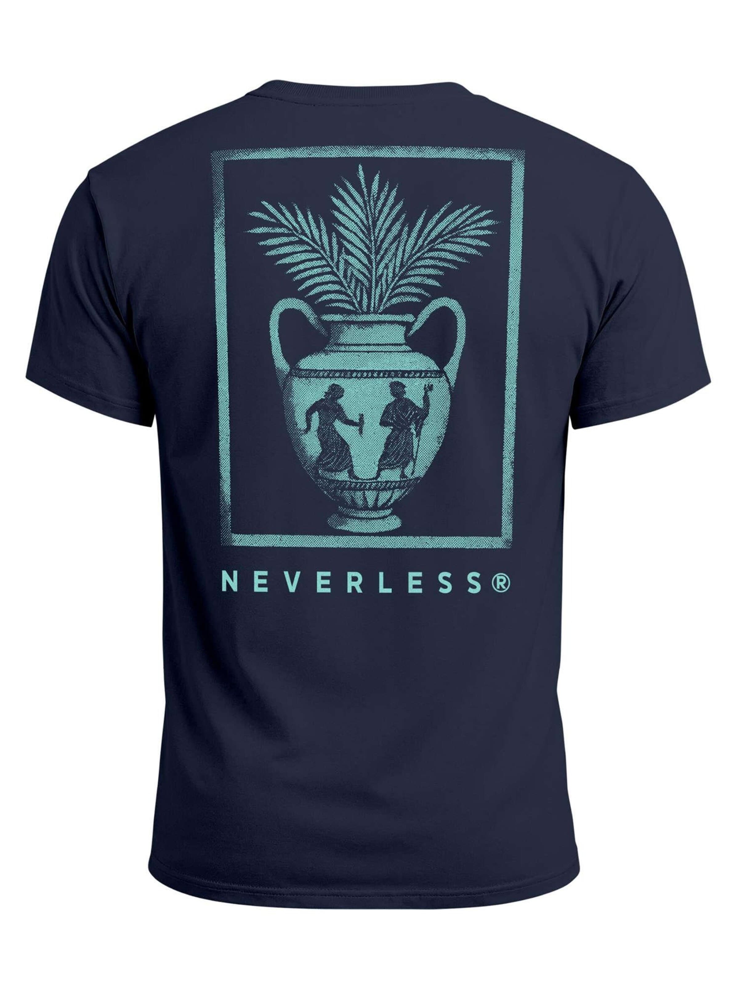 Neverless Shirt 'Greek Vase'‌‌‌‌‌ in Blau: Vorderseite