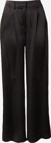 Gina Tricot Regular Pleat-Front Pants 'Raya' in Black: front