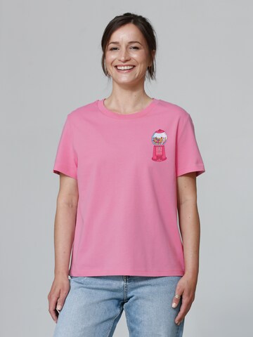 Maglietta ' Kaugummiautomat ' di Watapparel in rosa: frontale