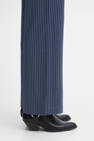b.young Wide leg Bandplooibroek 'Rizetta' in Blauw