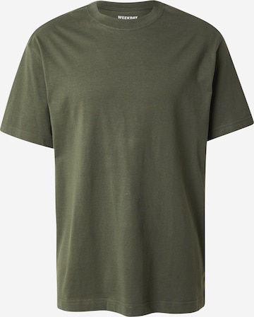WEEKDAY Тениска в зелено: отпред