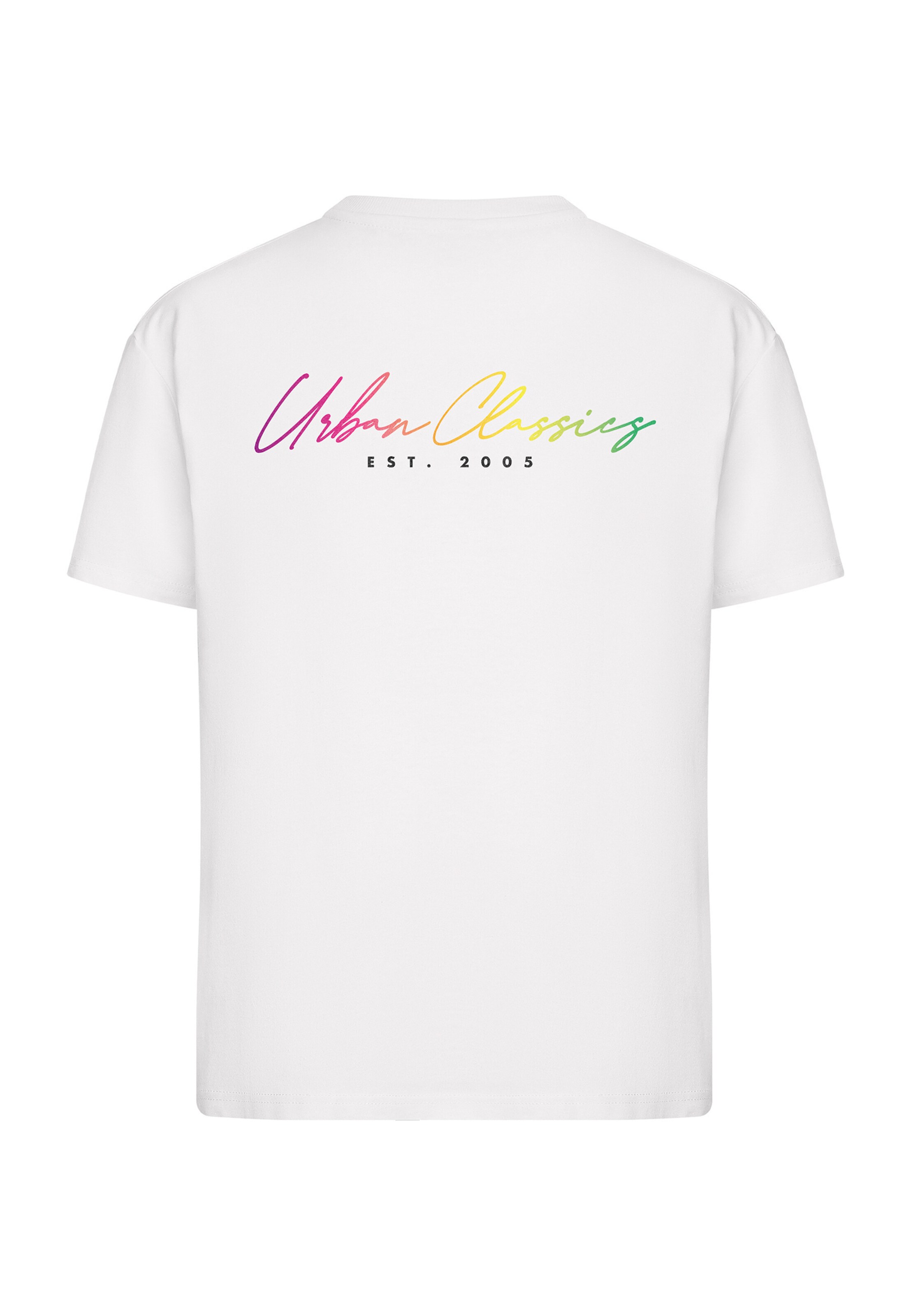 Maglietta 'Rainbow Heart' di Urban Classics in bianco