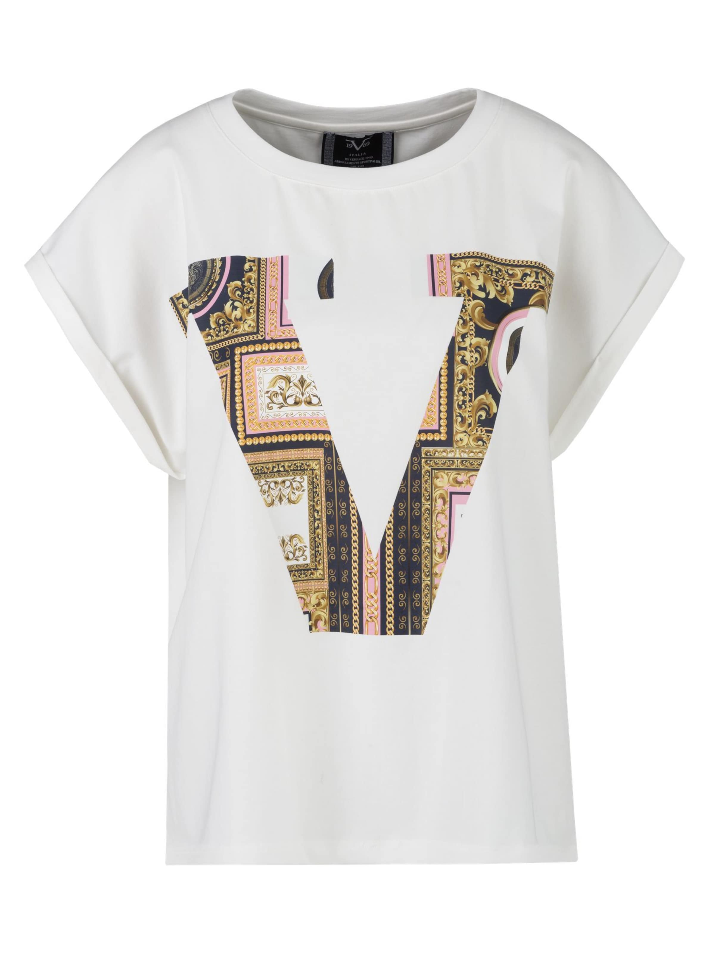 balts 19V69 ITALIA T-Krekls 'Lulu Barooque': no priekšpuses