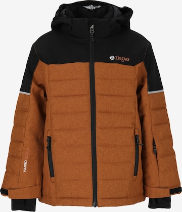 ZigZag Winter Jacket in Brown: front