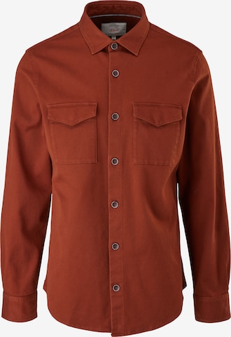 s.Oliver Comfort fit Button Up Shirt in Brown: front