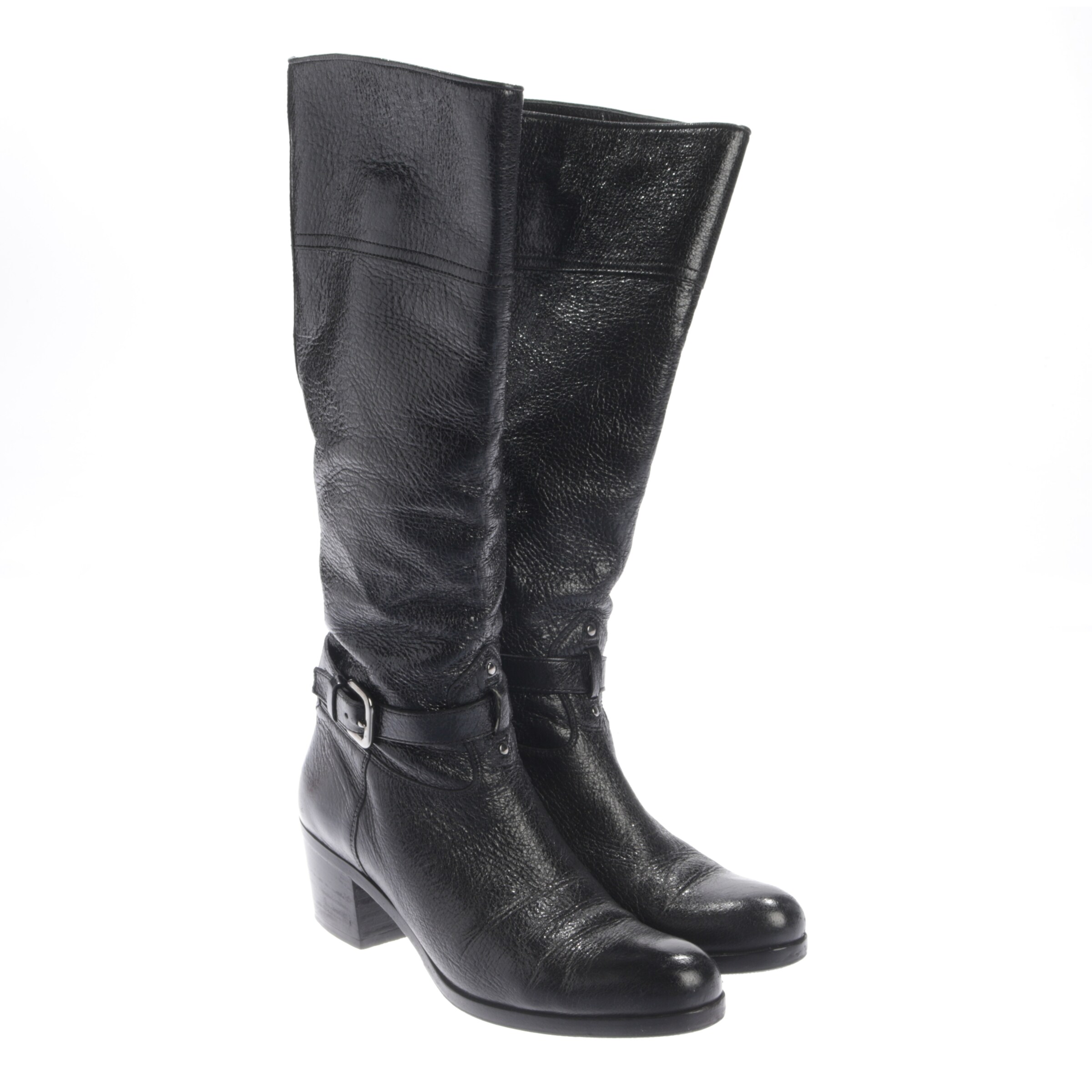PRADA Stiefel 36 in Schwarz: Vorderseite