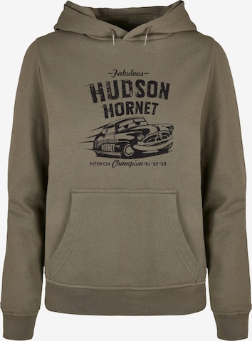 ABSOLUTE CULT Sweatshirt 'Cars - Hudson Hornet' in Groen: voorkant