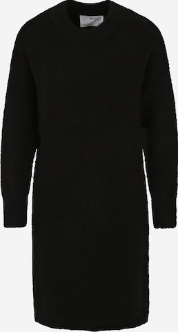 Selected Femme Petite Knitted dress 'KHLOE' in Black: front