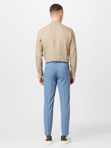 Lindbergh Slim fit Pleated Pants 'Club' in Blue