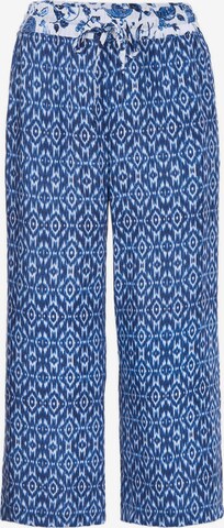 Goldner Wide leg Broek in Blauw: voorkant