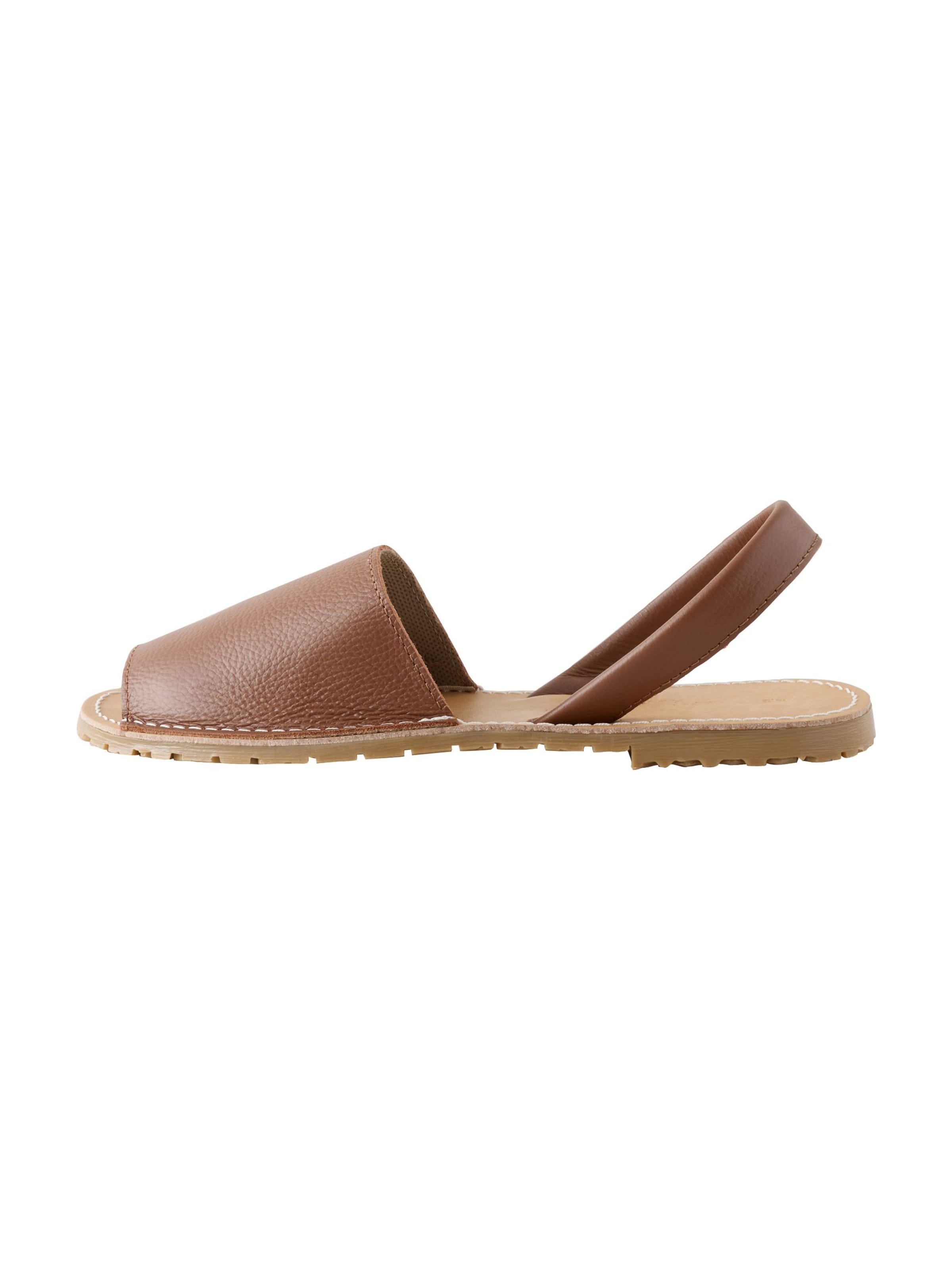Next Sandals in Brown: front