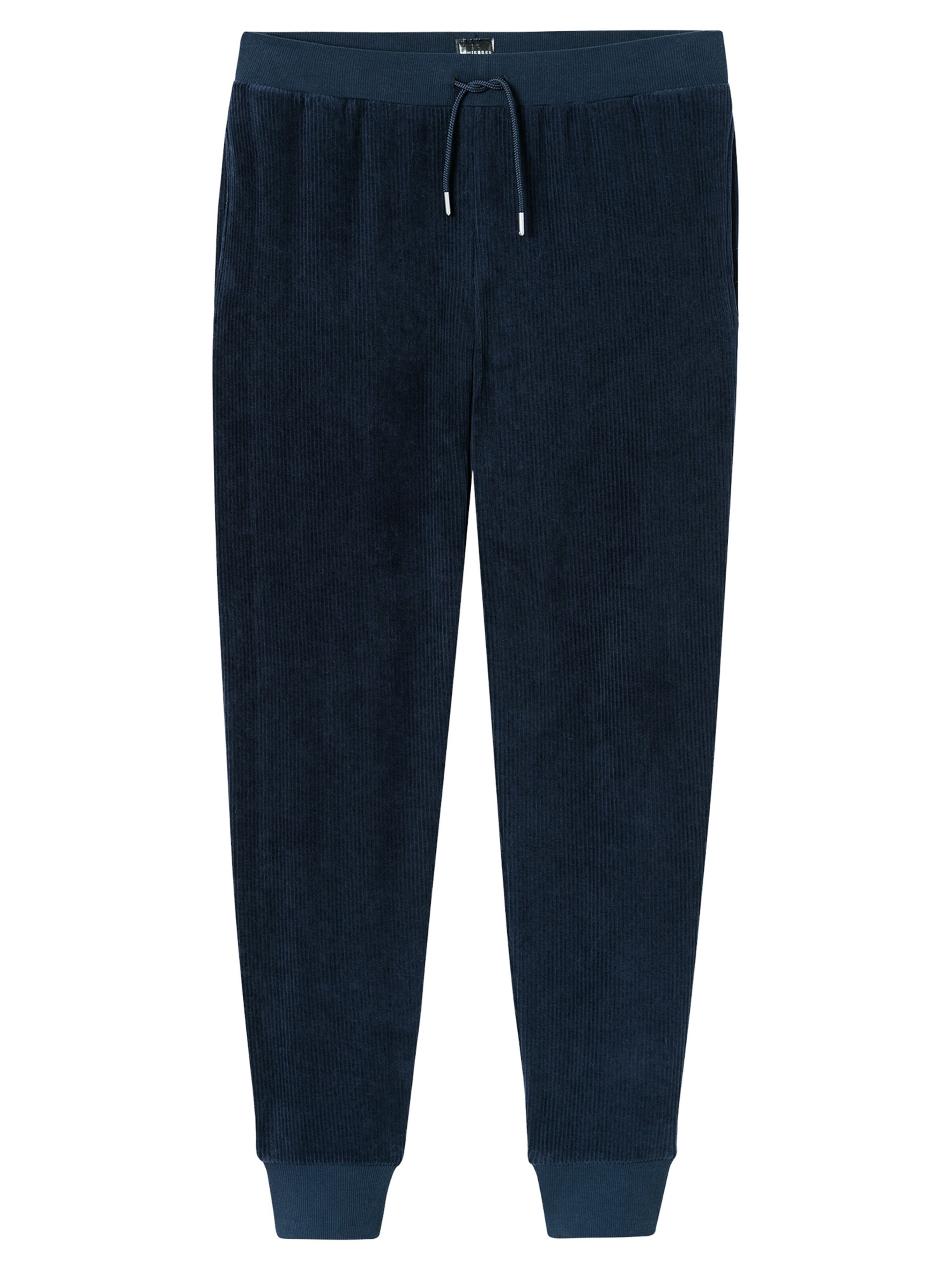 SCHIESSER Pajamas long ' Selected Premium Warming ' in Blue