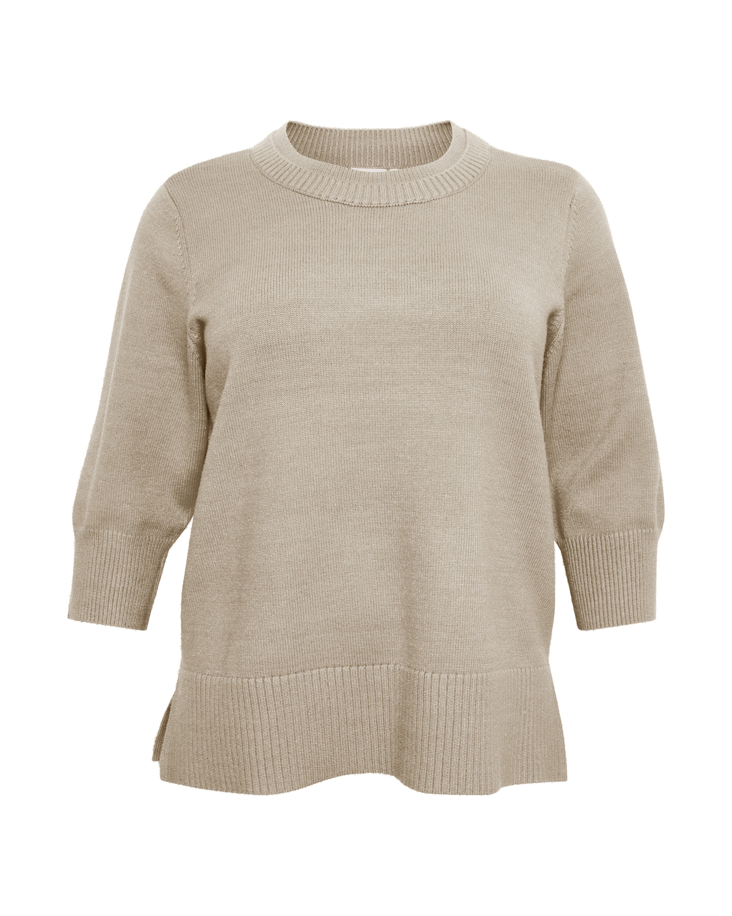 KAFFE CURVE Trui 'Marna' in Beige: voorkant