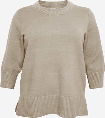 KAFFE CURVE - Pullover 'Marna' em bege: frente