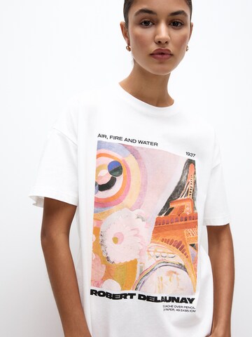 T-shirt Pull&Bear en blanc