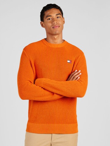 Tommy Jeans Sweater in Orange: front