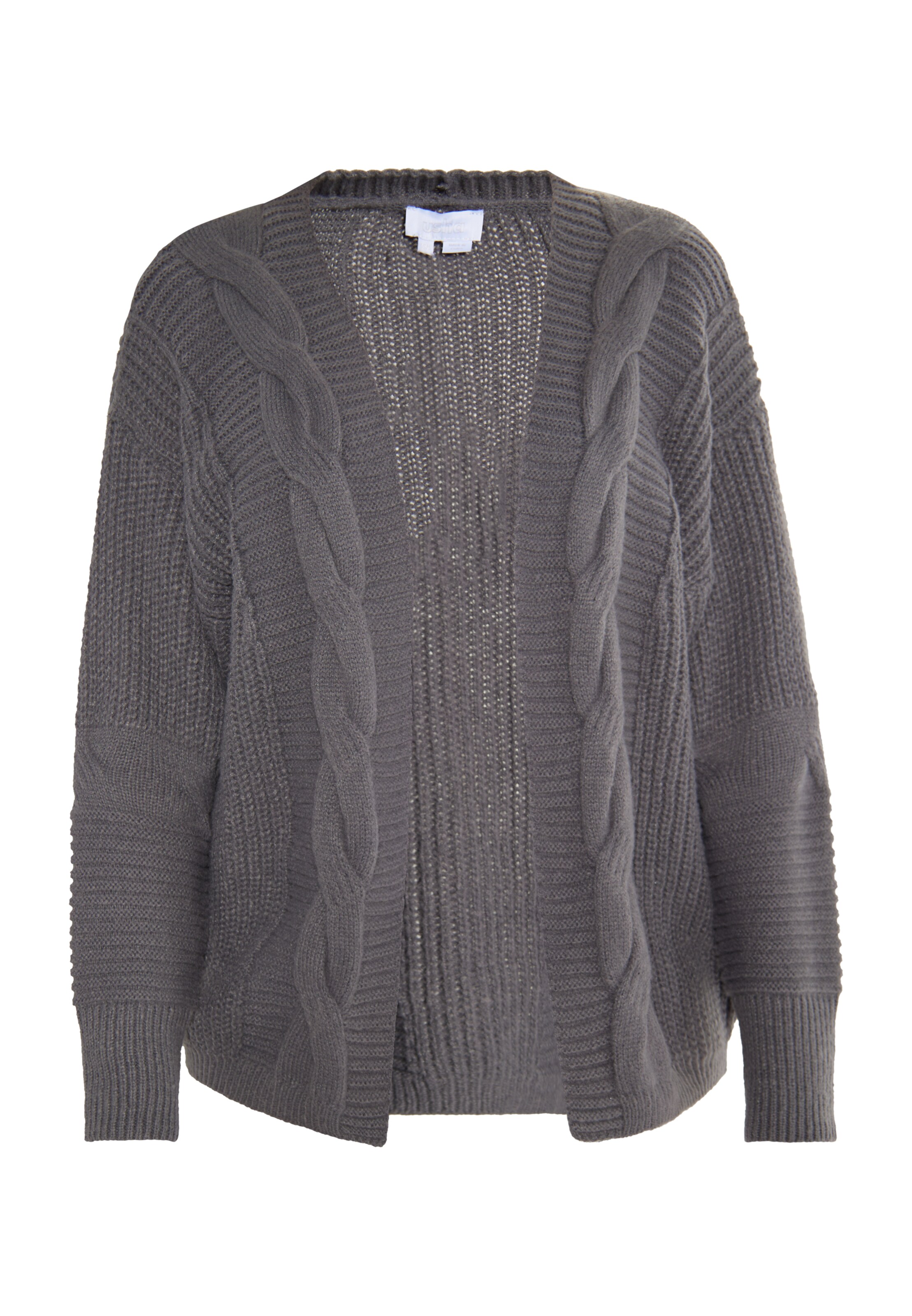 usha WHITE LABEL Strickjacke 'Vanne' in Grau: Vorderseite