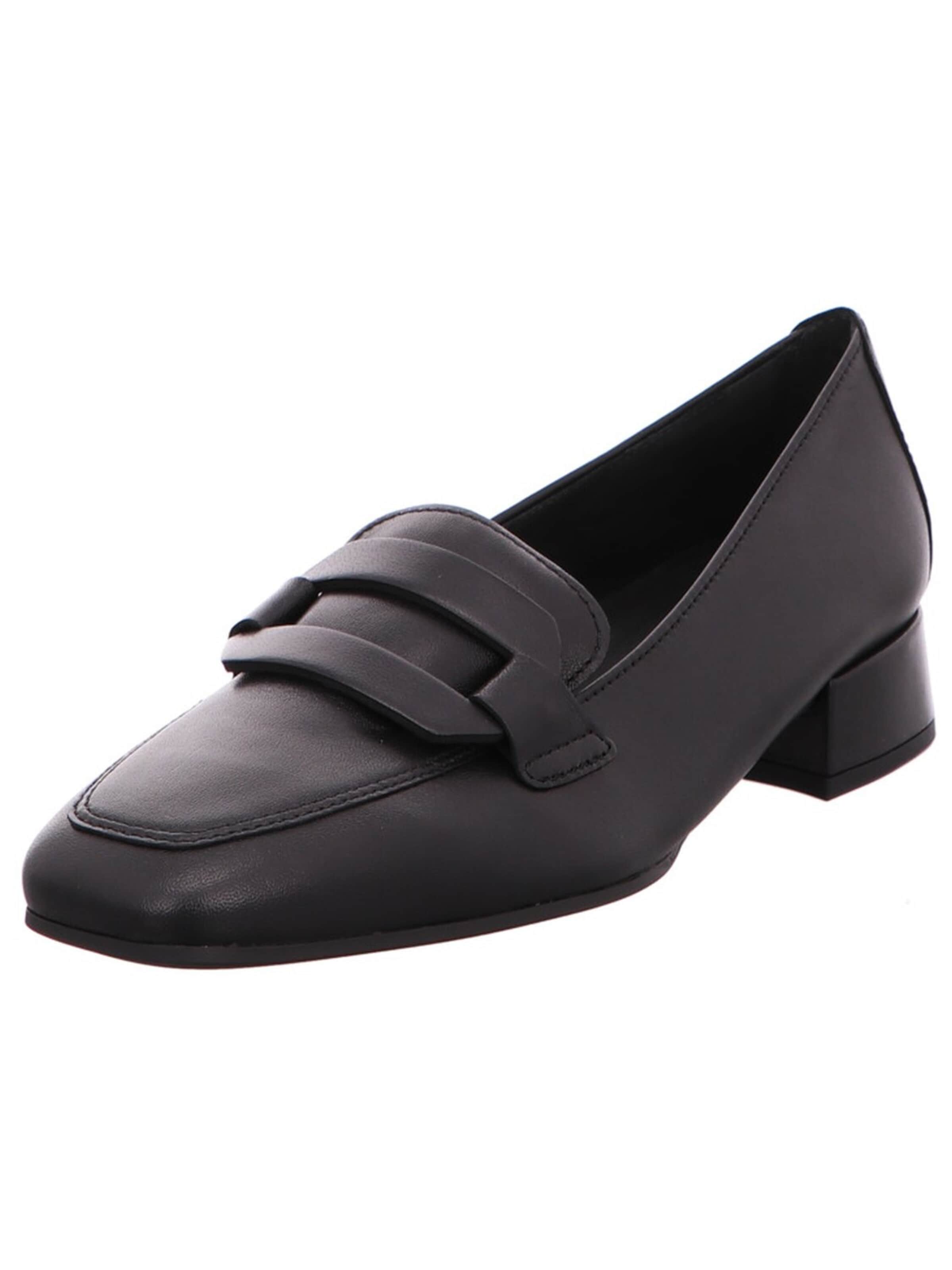 GABOR Házicipő 'Mokassin Slipper Damen 4002.01.012 Glattleder in schwarz' - fekete: elől