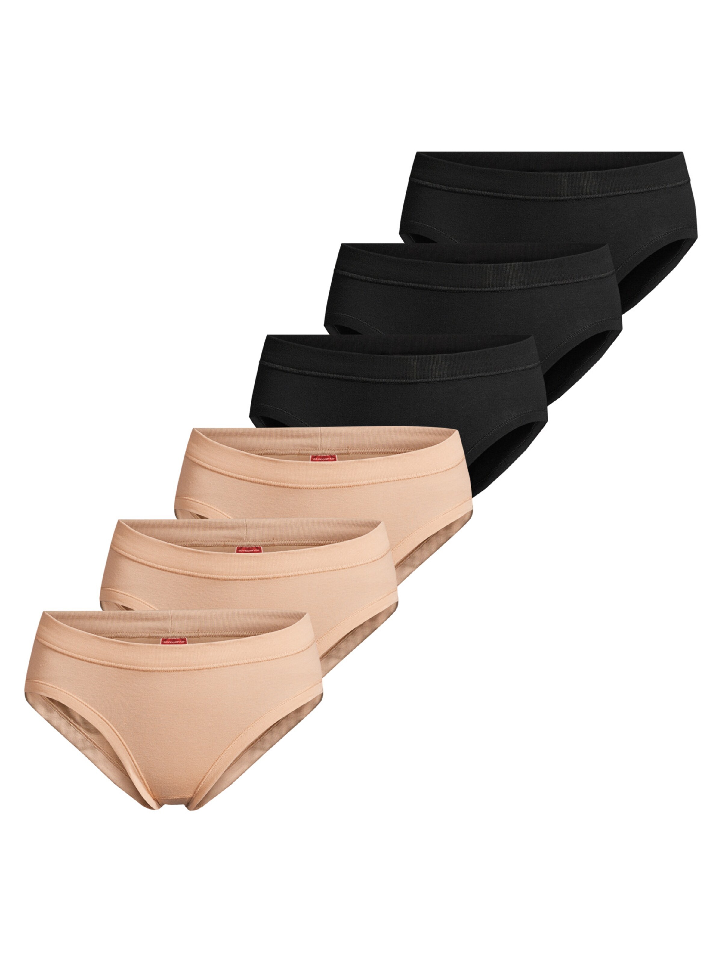 CON-TA Slip 'Feinripp' in Black: front