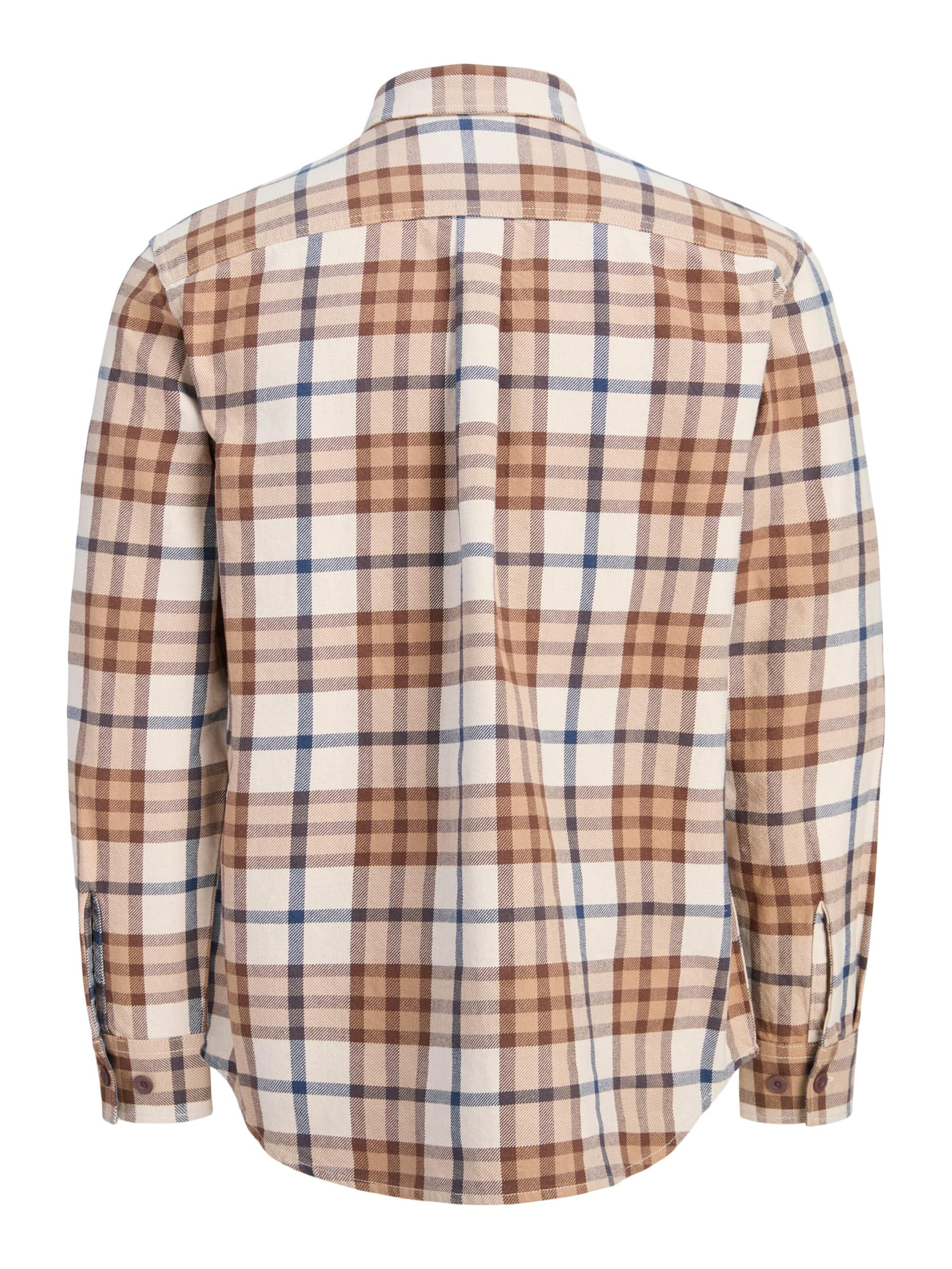 JACK & JONES Comfort fit Overhemd 'Bluivy' in Bruin