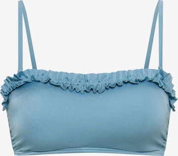 LASCANA Bandeau Bikini Top in Blue: front