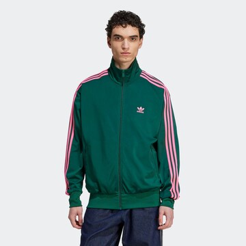 ADIDAS ORIGINALS Zip-Up Hoodie 'Adicolor Classics Firebird' in Green: front
