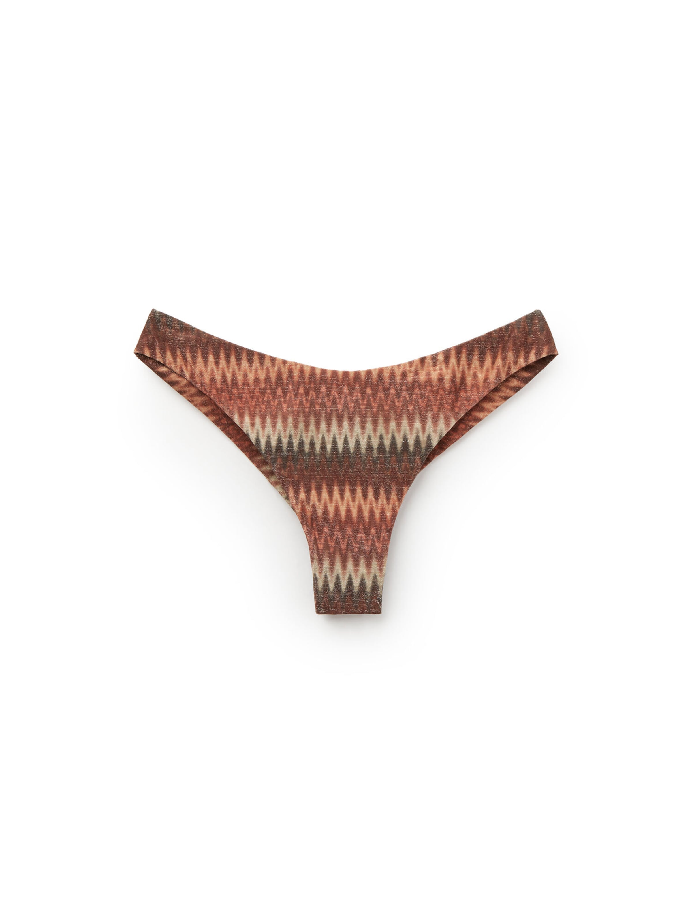CALZEDONIA Bikinihose 'Golden Chevron' in Braun: Vorderseite