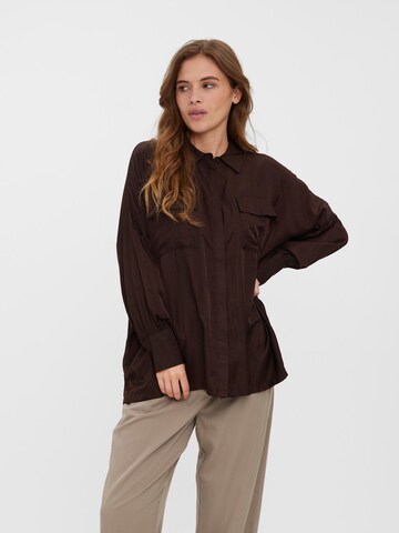 VERO MODA Blouse 'TIKA' in Bruin: voorkant