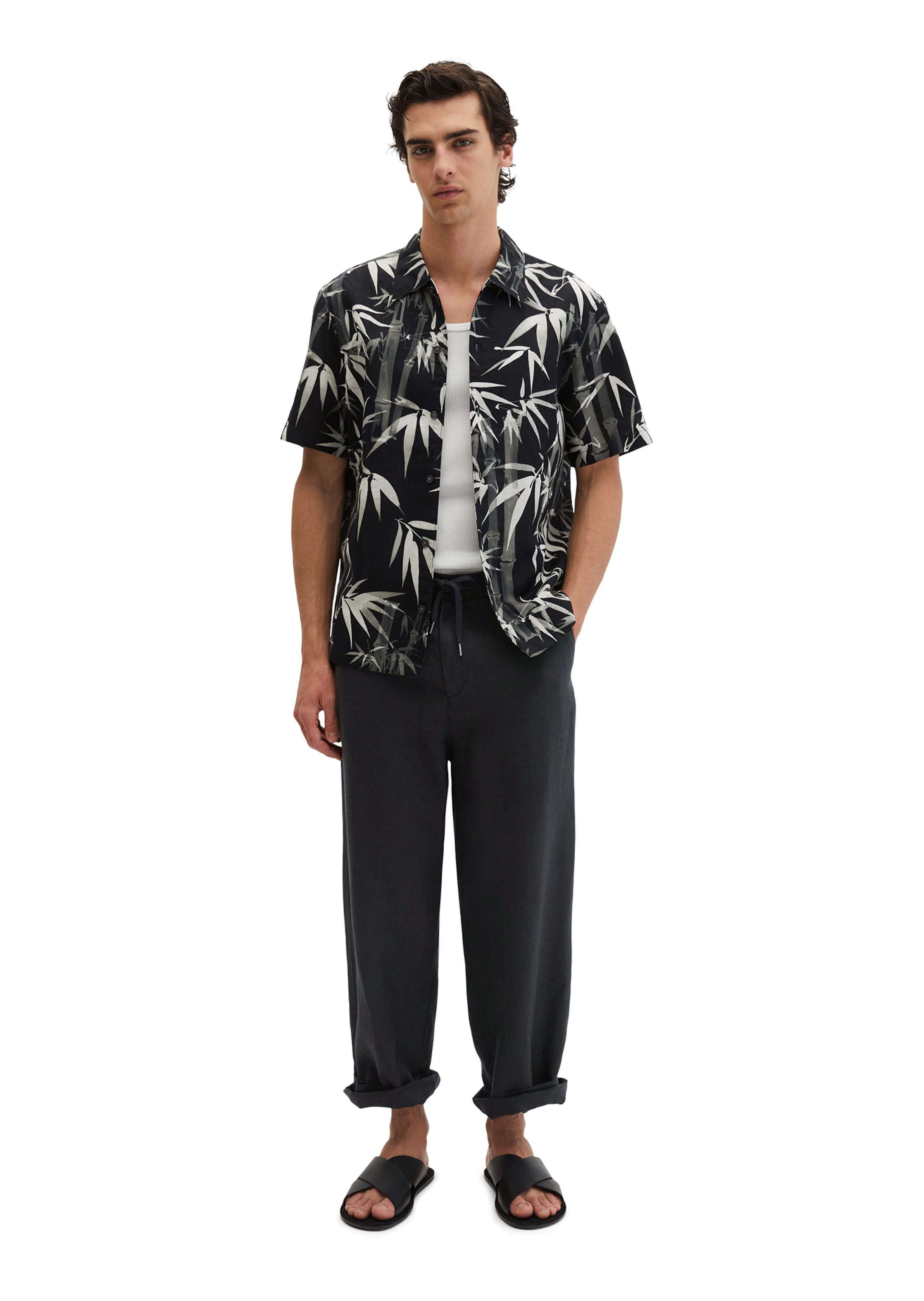 Marc O'Polo Regular Fit Hemd in Schwarz