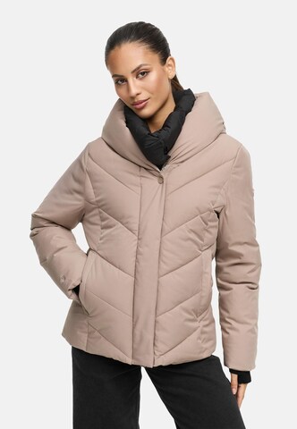 Veste d’hiver MARIKOO en marron : devant