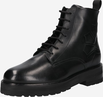 JOOP! Lace-Up Ankle Boots in Black: front